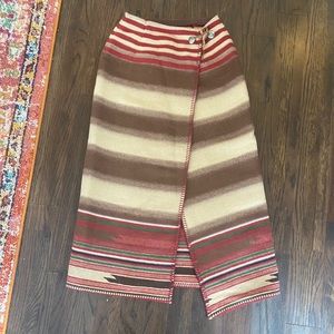 Ralph Lauren Vintage Serape wrap midi skirt